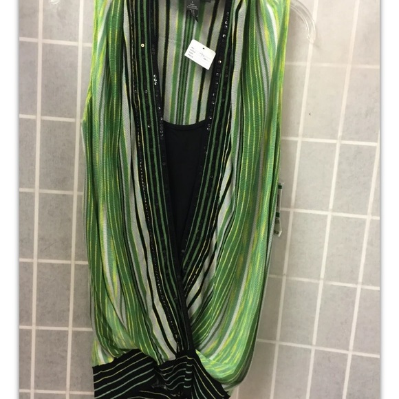 INC International Concepts, blouse, green, sizeL.: - Picture 4 of 12